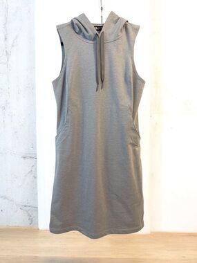 The North Face Sleeveless Hooded Dress Gray Athleisure Sweatshirt Dress Size S